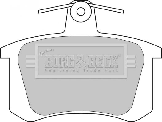 BORG & BECK Комплект тормозных колодок, дисковый тормоз BBP1628